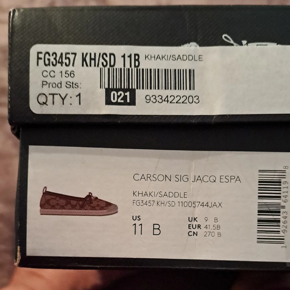 Coach Brown Signature Canvas Espadrille Flats with Tassel Charm - Picture 6 of 6